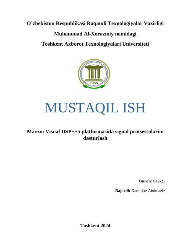 Visual DSP++5 platformasida signal protsessolarini dasturlash.docx