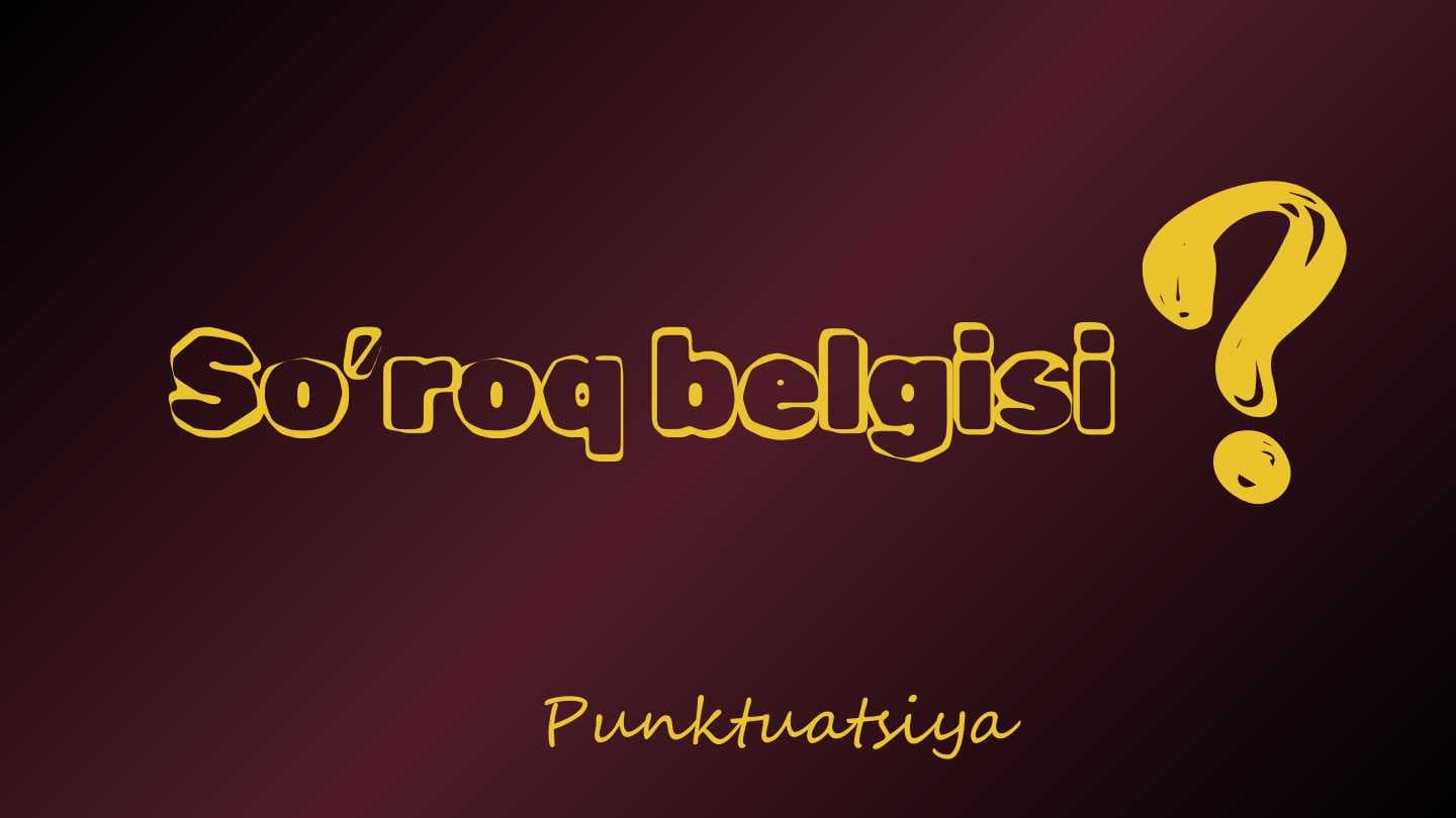 So'roq belgisi