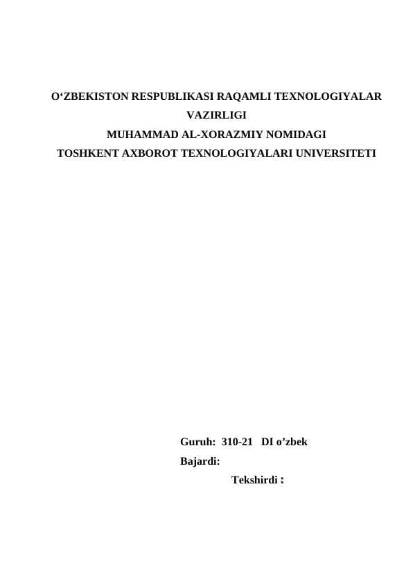 Dasturiy Taminot Tizimlari