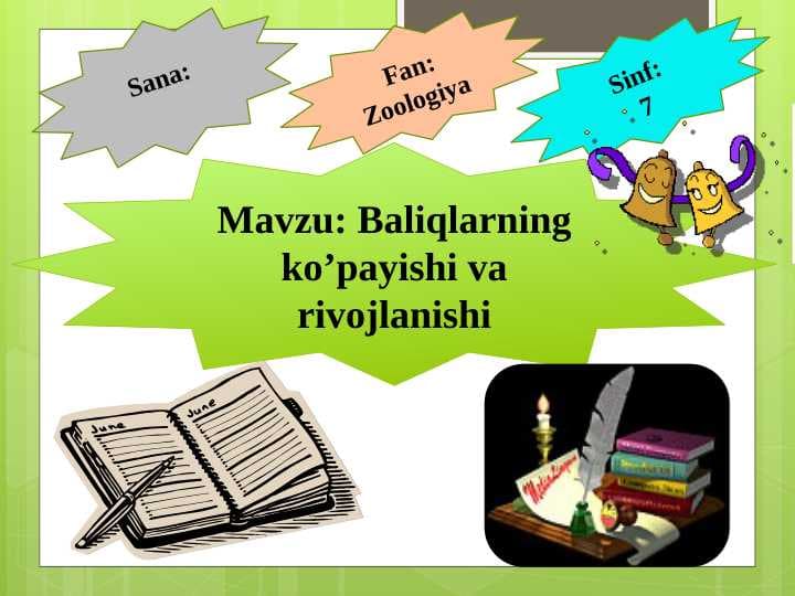 Baliqlarning ko’payishi va rivojlanishi