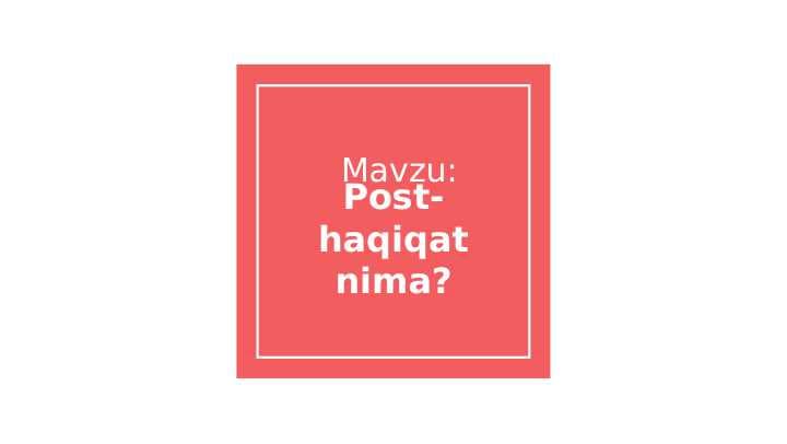 Post-haqiqat