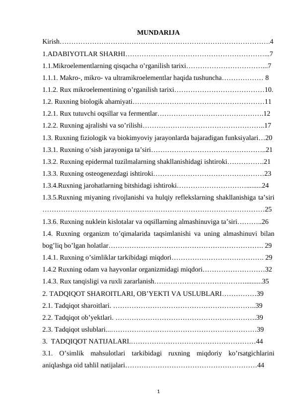 Tirik organizmlarda ruxning biologik ahamiyati