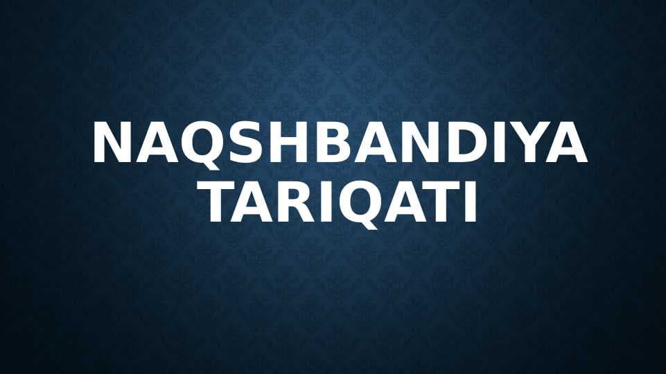 Naqshbandiya tariqati