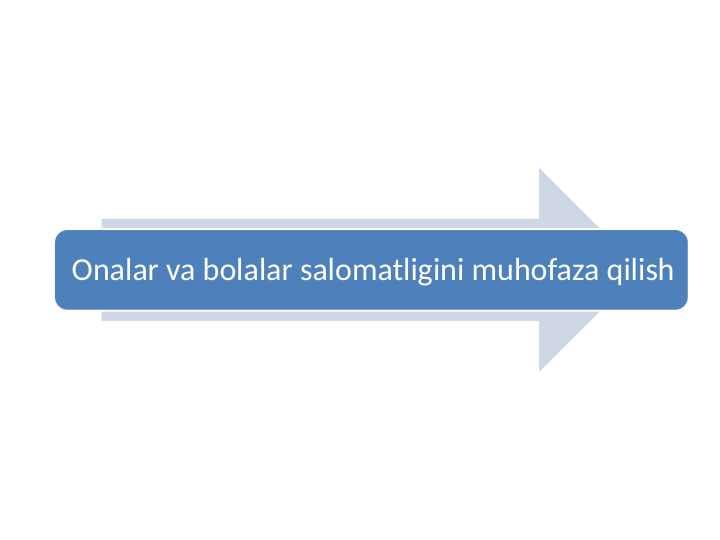 Onalar va bolalar salomatligini muhofaza qilish