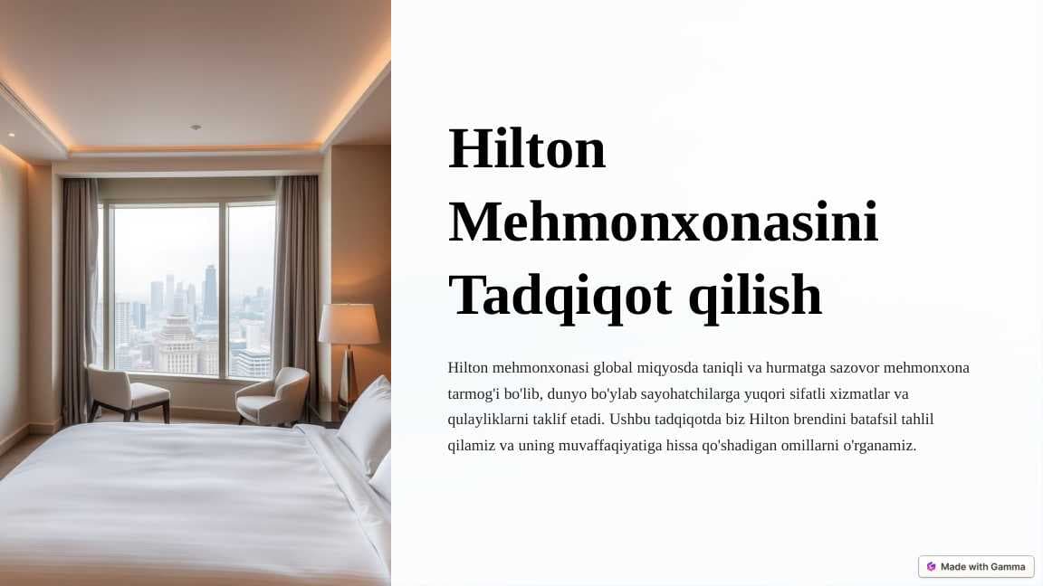 Hilton Mexmonxonasi tadqiqoti