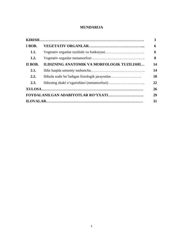 Vegetativ organlar