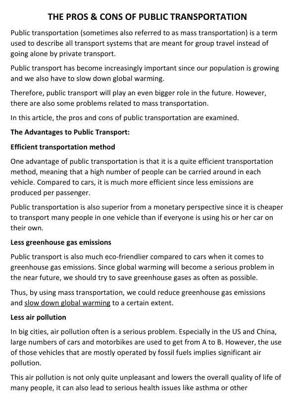 Public Transport: The Smarter Way to Travel!