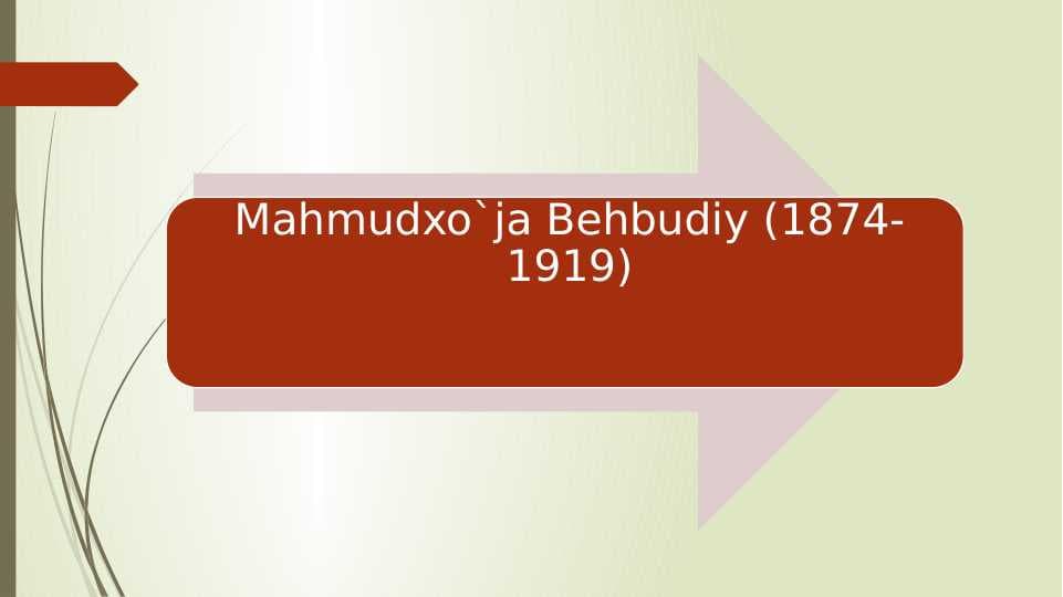 Mahmudxo`ja Behbudiy
