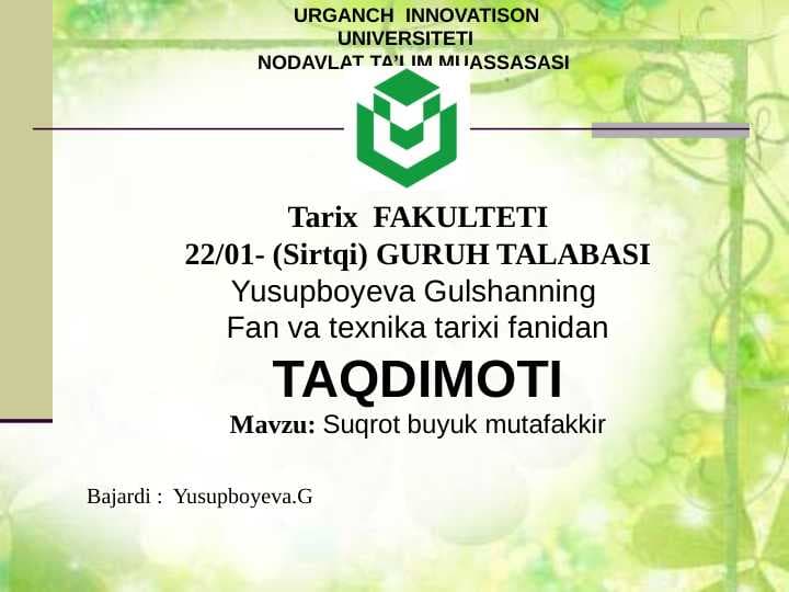 Suqrot buyuk mutafakkir