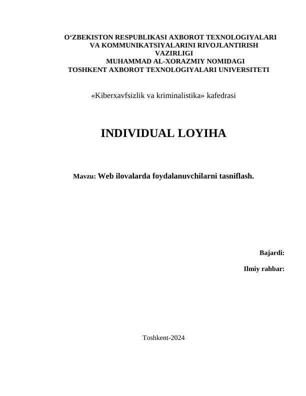 INDIVIDUAL LOYIHA