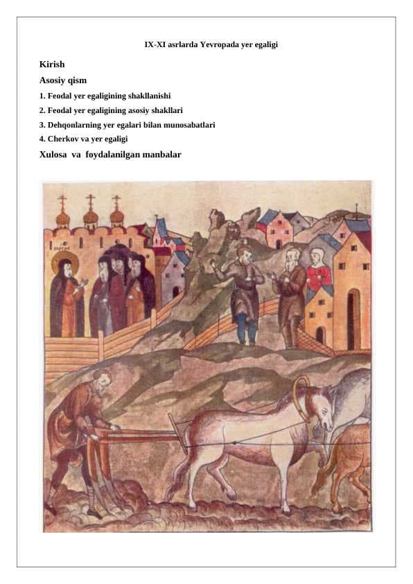 IX-XI asrlarda Yevropada yer egaligi 25