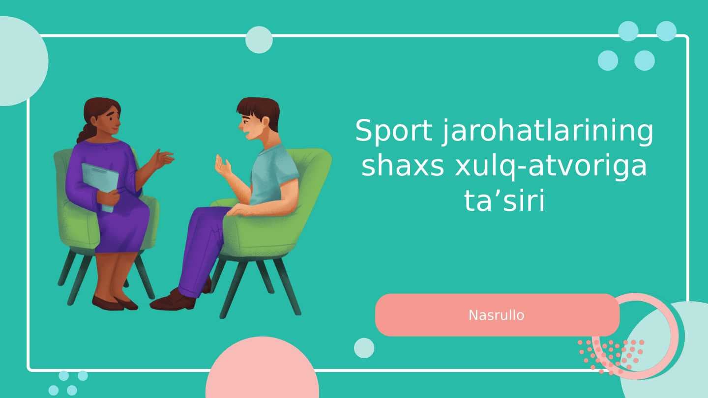 Sport jarohatlarining shaxs xulq-atvoriga taʼsiri