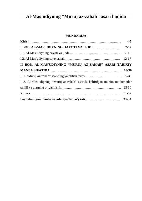 Аl_Mаs’udiyning_“Muruj_az_zahab”_аsаri_hаqidа