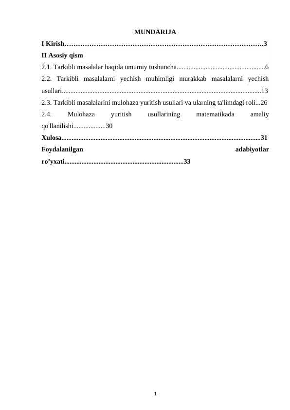 matematika darslarida tarkibli masalalar yechishda mulohaza yuritish usullari