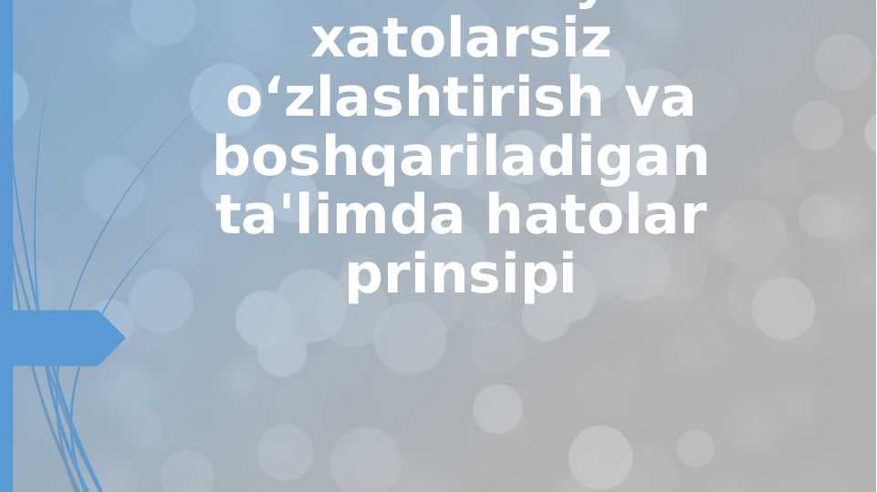 Harakat faoliyatini xatolarsiz oʻzlashtirish