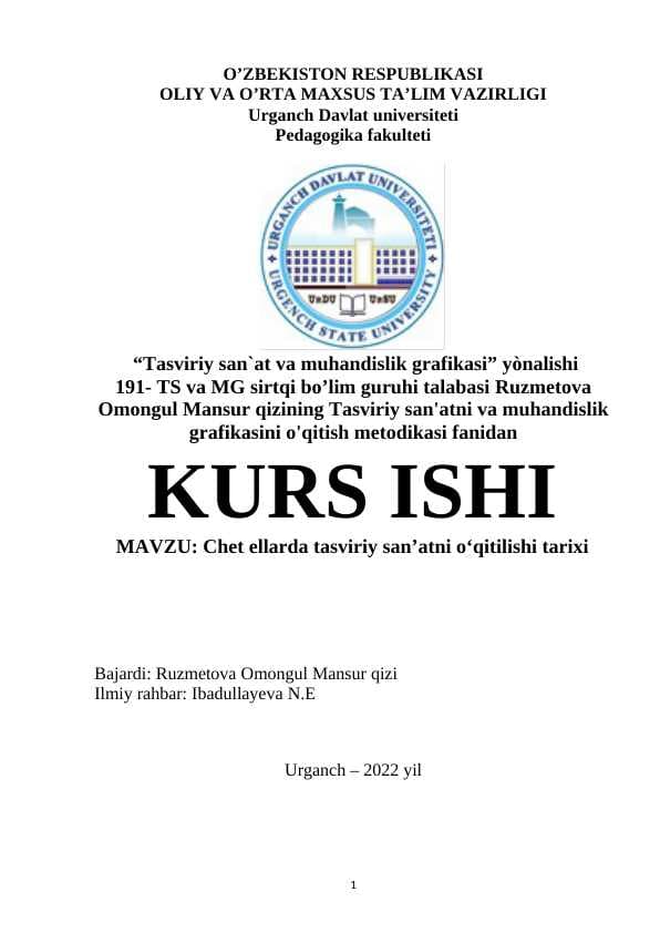 Chet ellarda tasviriy san’atni o‘qitilishi tarixi
