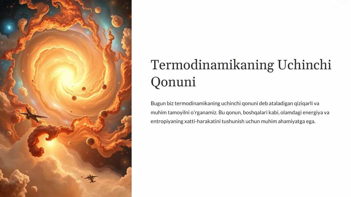 termodinamikaning uchinchi qonuni
