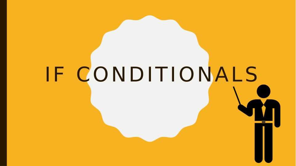IF conditionalS