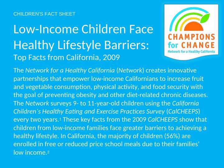 CHILDREN’S FACT SHEET