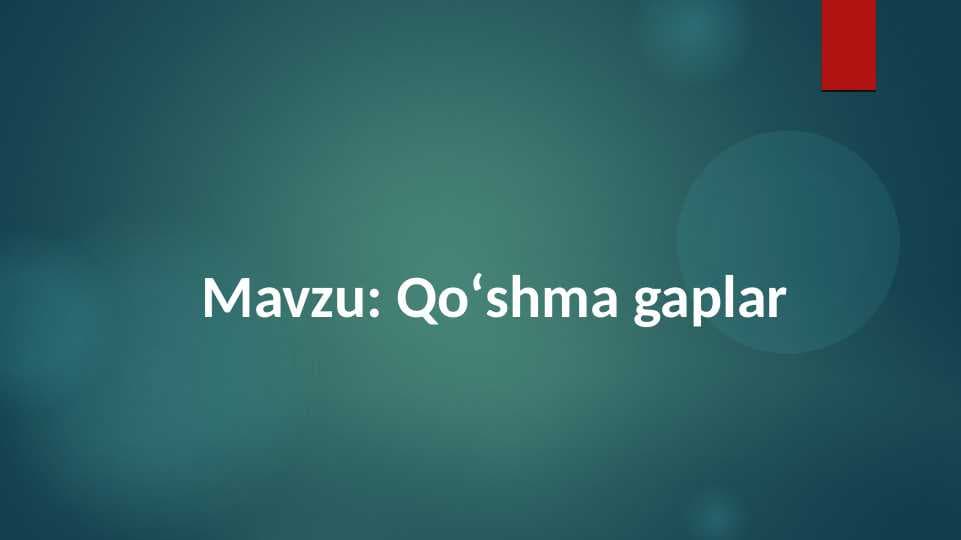 Qoʻshma gaplar