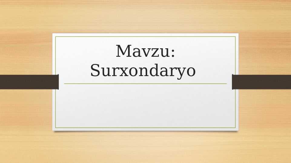 Surxondaryo