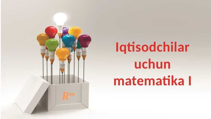 Iqtisodchilar uchun matematika