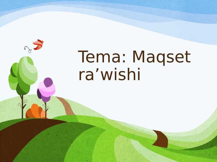 Maqset ra’wishi