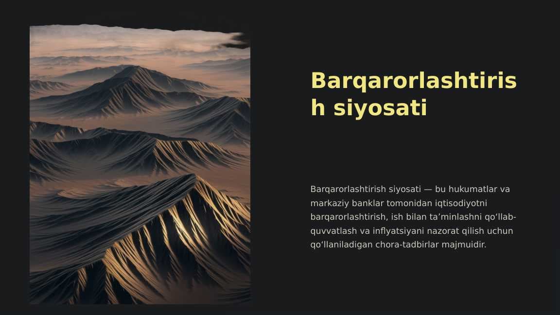 Barqarorlashtirish siyosati