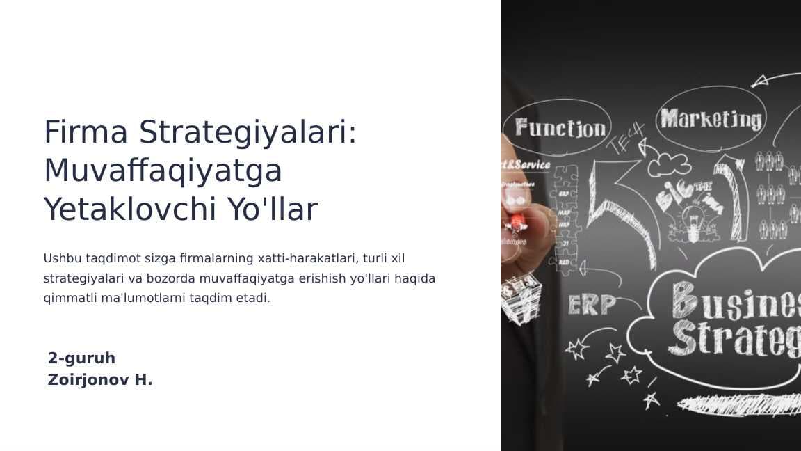 Firma Strategiyalari: Muvaffaqiyatga Yetaklovchi Yo'llar