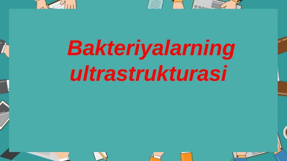 Bakteriyalarning ultrastrukturasi