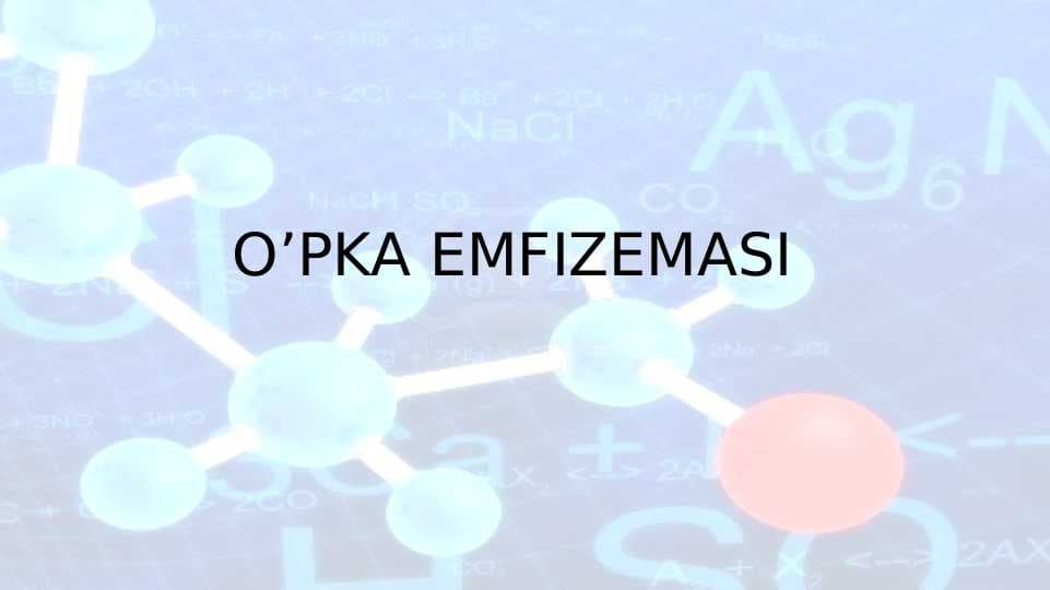 O‘pka emfizemasi