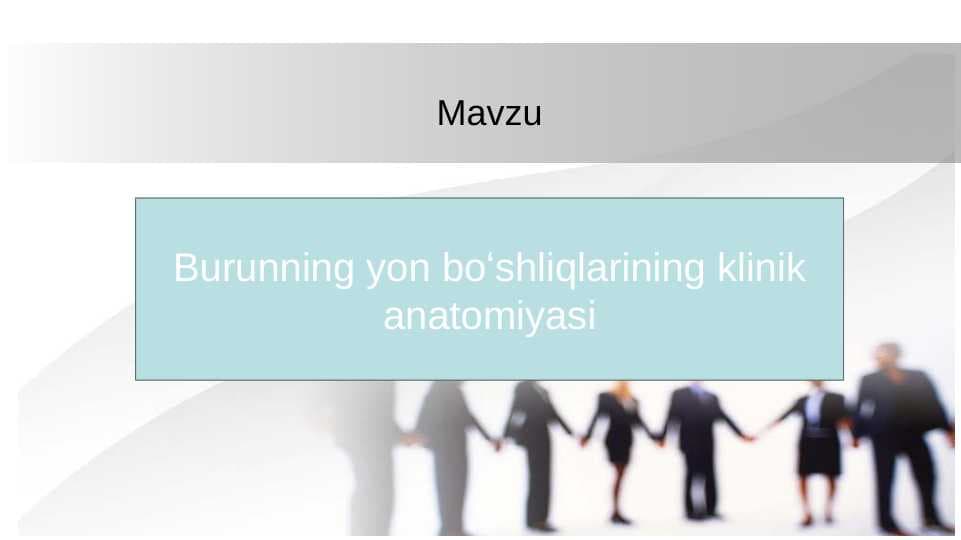 Burun yondosh bo'shliqlarining klinik anatomiyasi