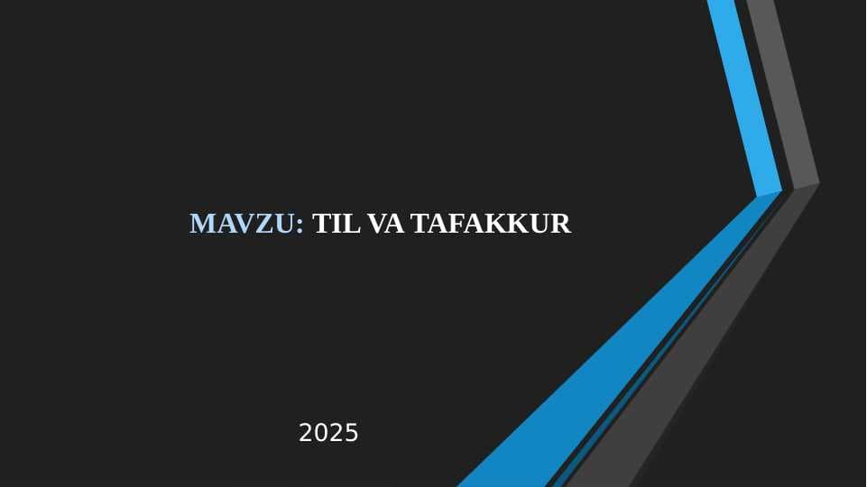 TIL VA TAFAKKUR