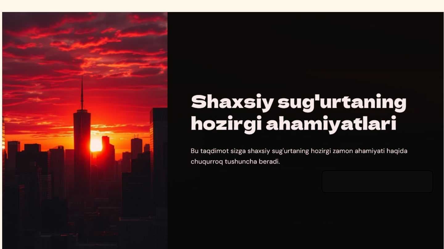 shaxsiy sug'urta