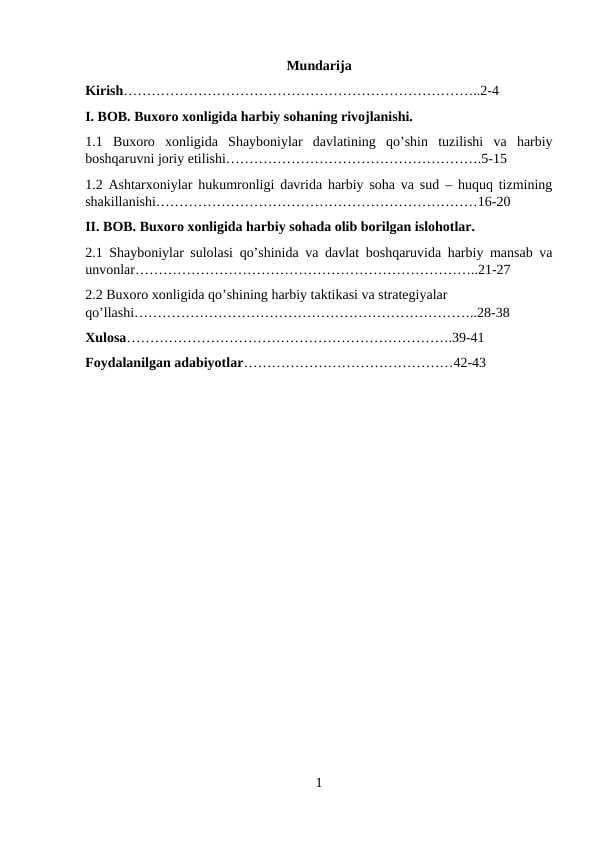 Buxoro xonligida xarbiy ish