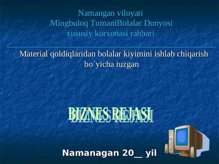 Material qoldiqlaridan bolalar kiyimini ishlab chiqarish