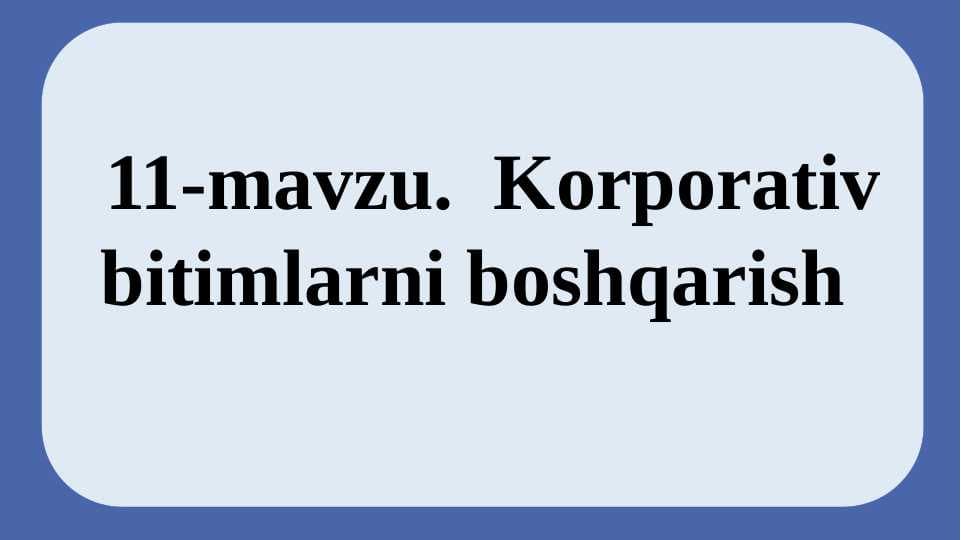 Korporativ bitimlarni boshqarish