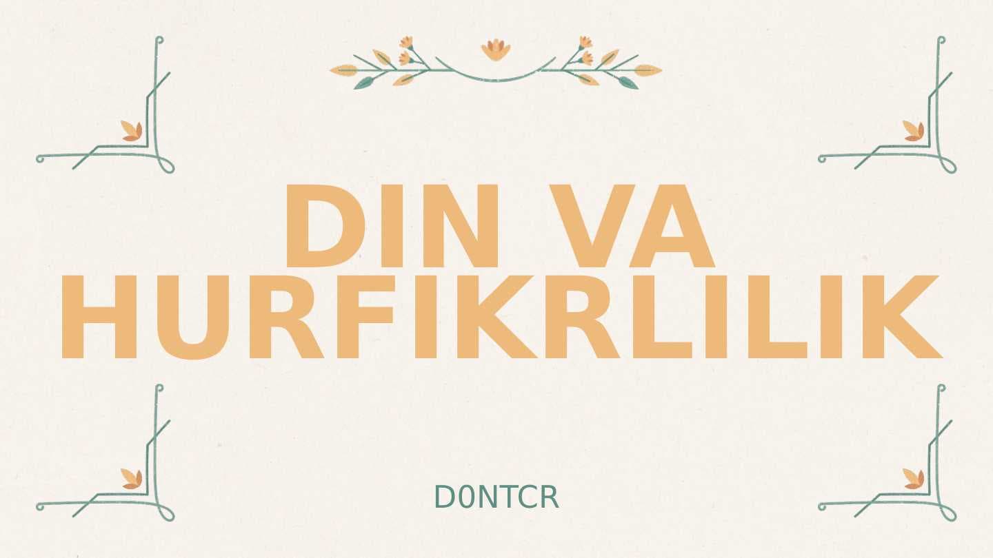 Din va hurfikrlilik