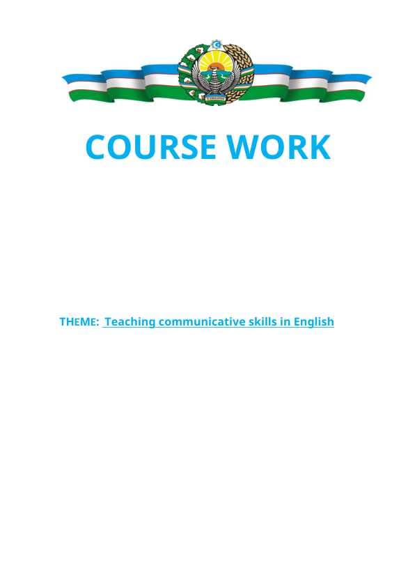 Teaching communicative skills in English