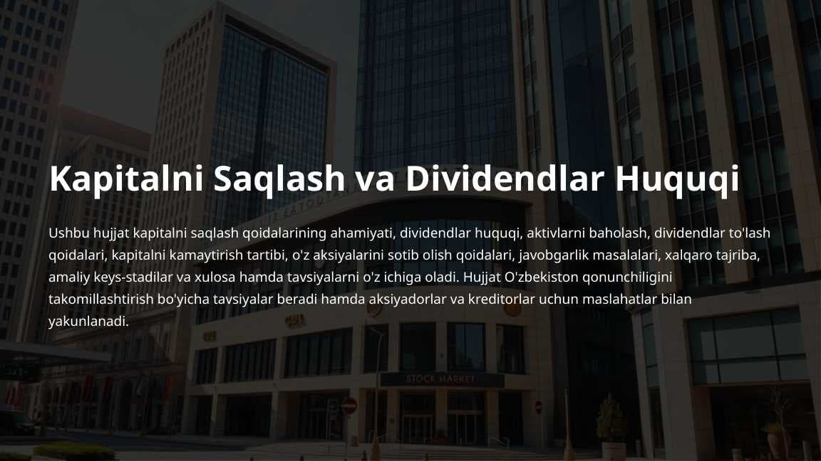 Kapitalni-Saqlash-va-Dividendlar-Huquqi