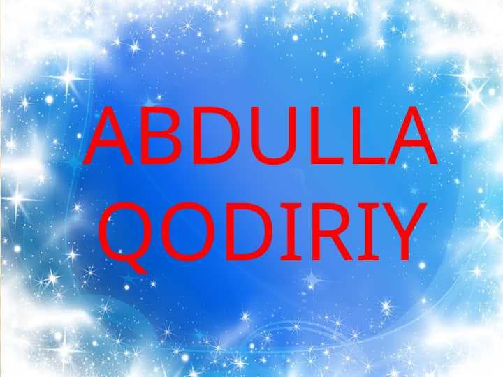 Abdulla Qodiriy va Mehrobdan chayon