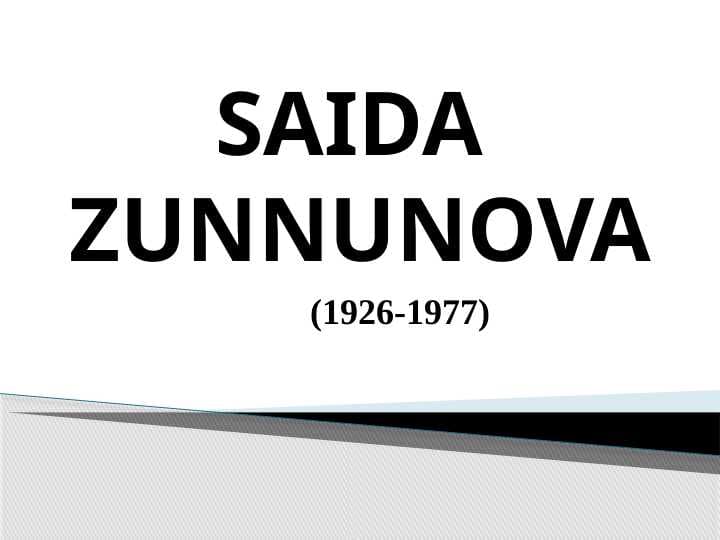 Saida Zunnunova She'rlar