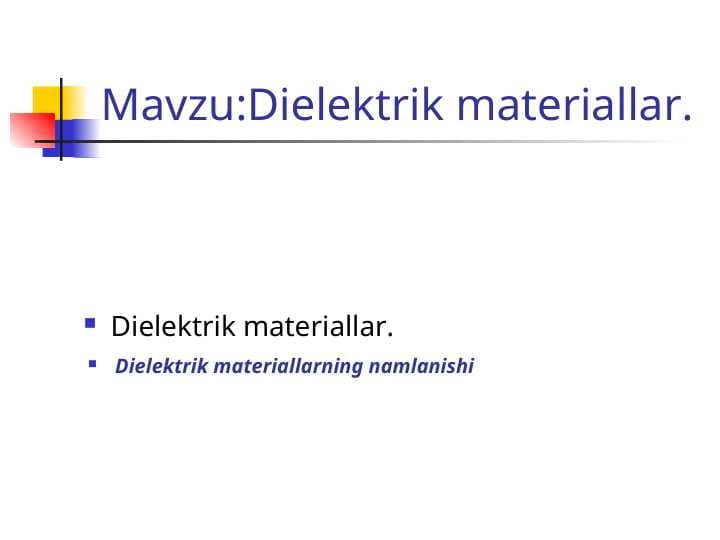 Dielektrik materiallar