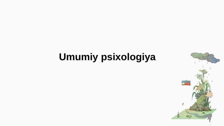 Umumiy psixologiya