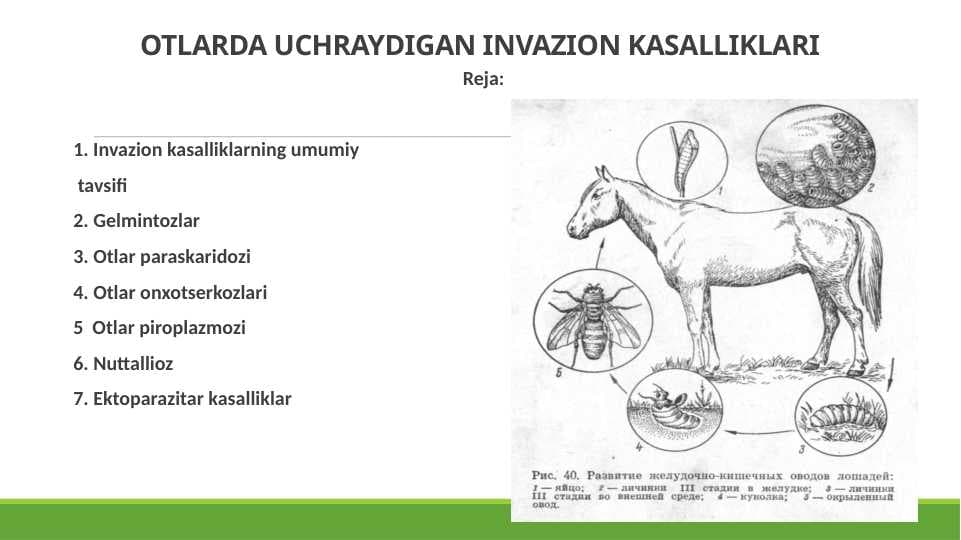 OTLARDA UCHRAYDIGAN INVAZION KASALLIKLARI