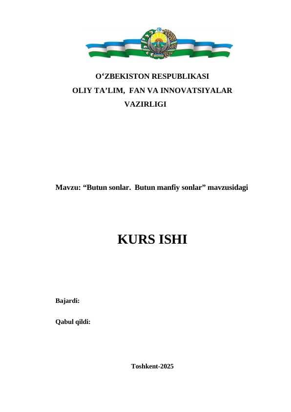 Matematika kurs ishi