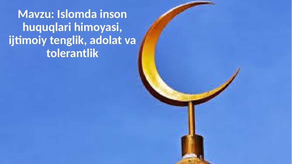 İslomdan inson huquqlari