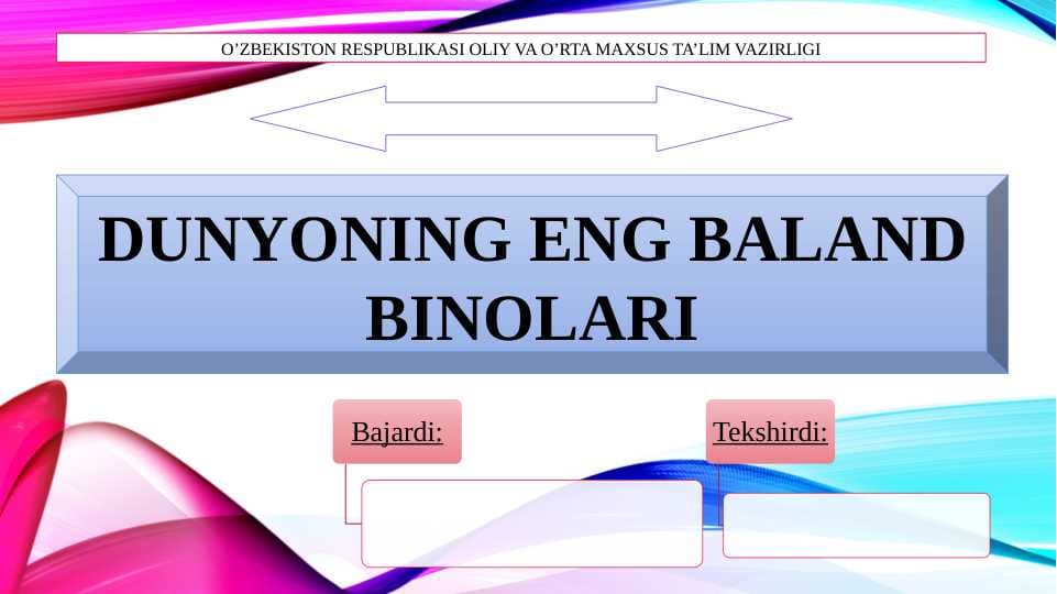 Dunyoning eng baland binolari