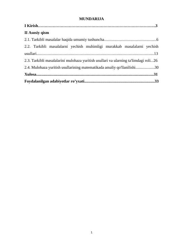 Matematika darslarida tarkibli masalalar yechish metodikasi