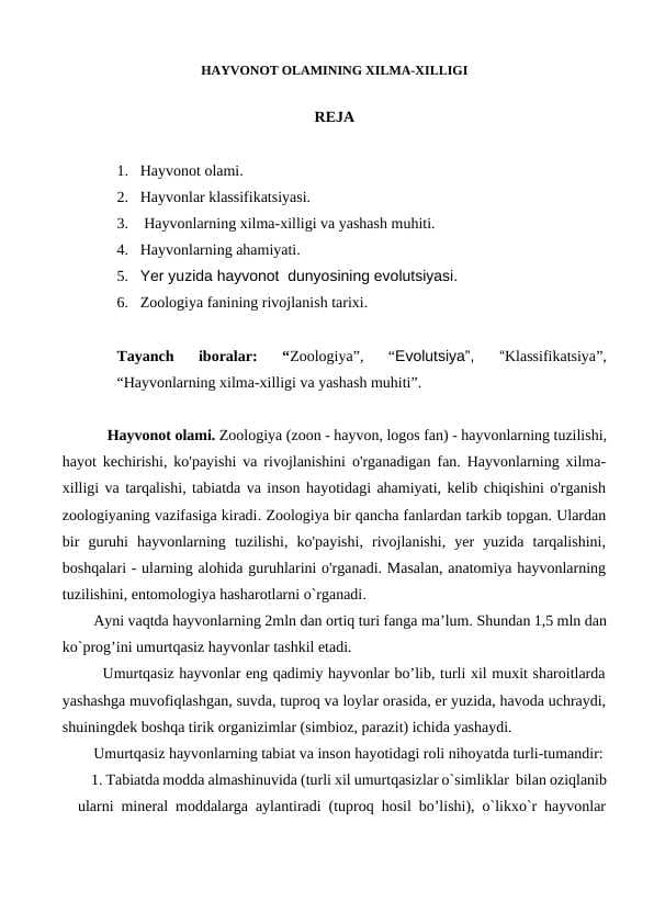 HAYVONOT OLAMINING XILMA-XILLIGI